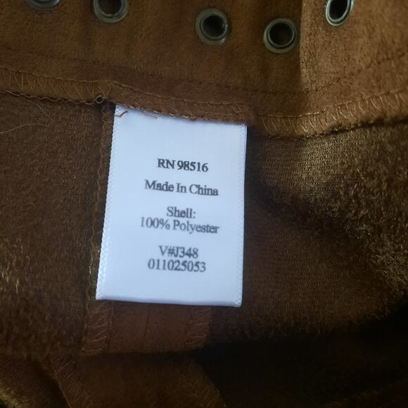 Coldwater Creek Womens Brown Suede Like Slightly Flared Midi Skirt Size M NWT - Picture 4 of 7